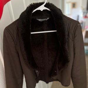 Armani exchange womens furry coat / jacket